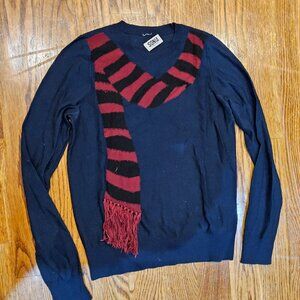 Sonia Rykiel navy scarf sweater size small